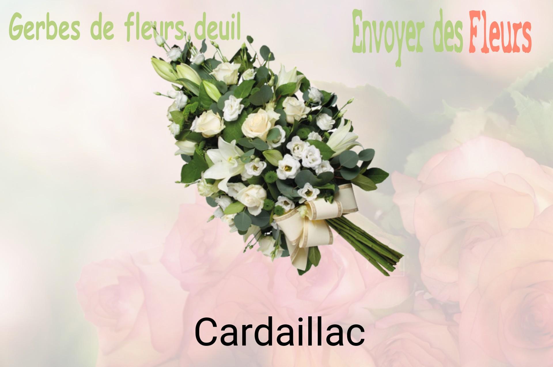 Gerbe de fleurs de deuil livrée à Cardaillac